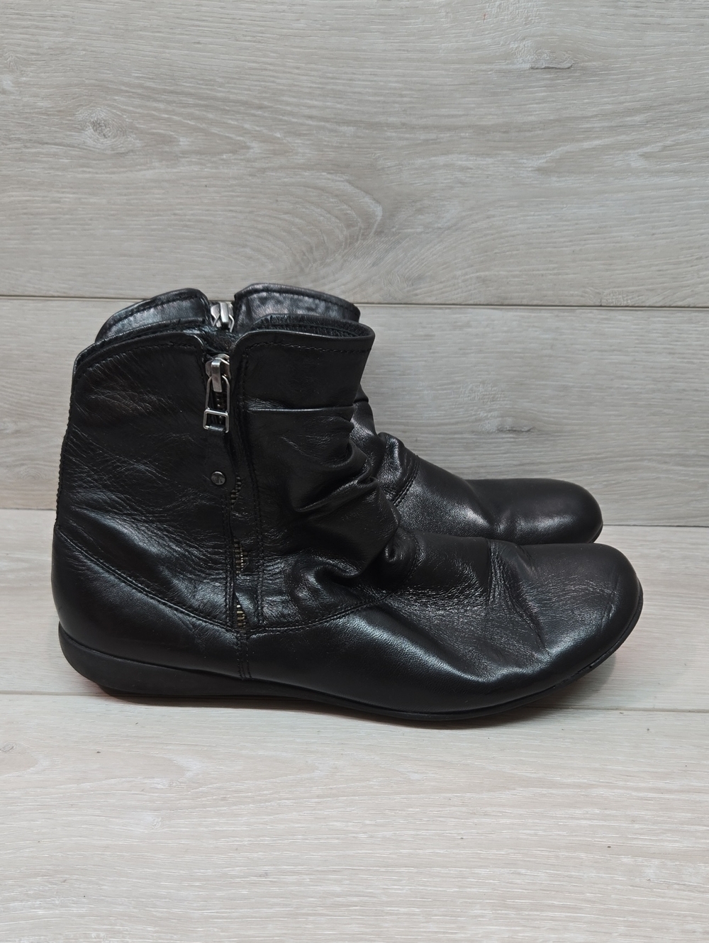 Josef Seibel Black Women's Leather Ankle Boots Shoes Sz 40/9